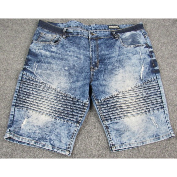 Southpole Other - Southpole Jean Shorts Mens‎ 46 Acid Wash Moto Biker Distressed Denim Streetwear